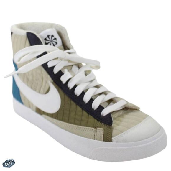 Nike Mens Quilted Sail Brown Kelp BLAZER MID 77 Lx PREMIUM “Toasty” Sneaker/Shoe - Picture 12 of 16